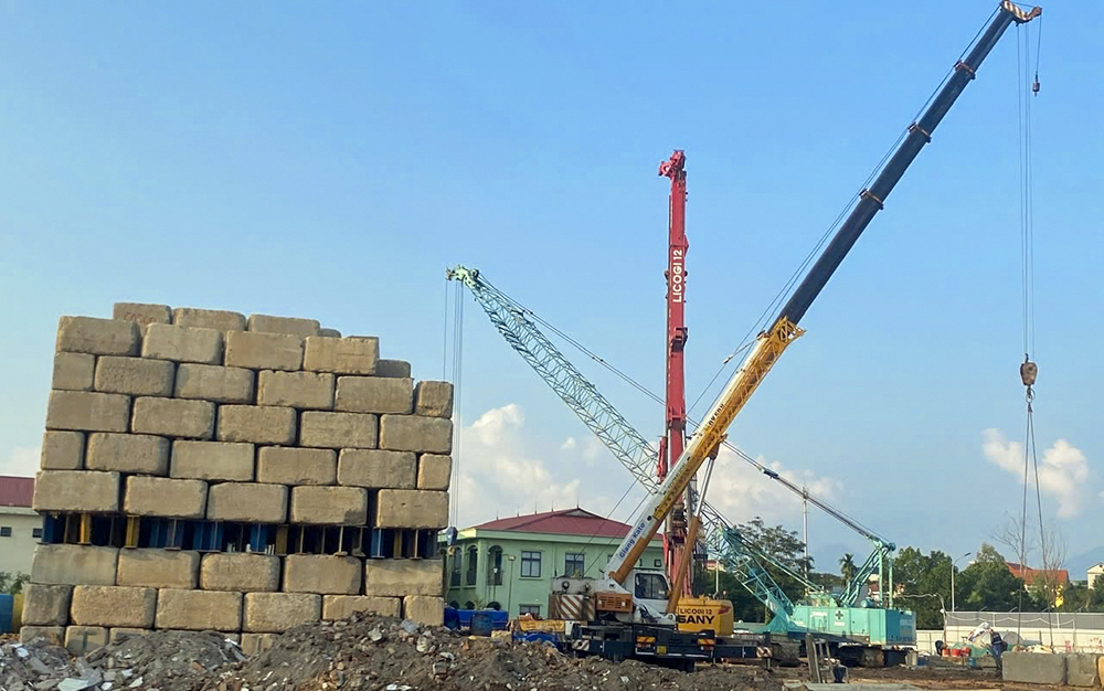 Thi công cọc khoan nhồi, tường vây - Khu đô thị sinh thái Bắc Đầm Vạc